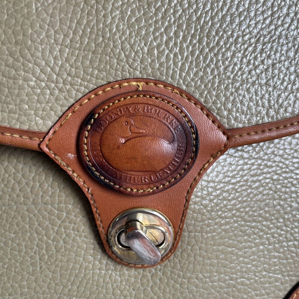 Dooney & Bourke Vintage Small AWL Satchel Taupe Brown - Picture 2 of 16